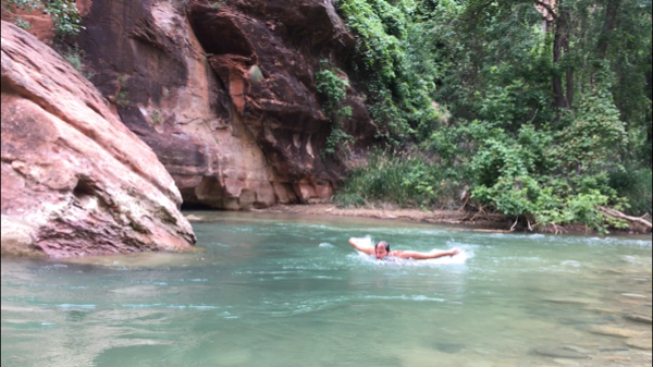Swim Papillon à Zion (Utah)